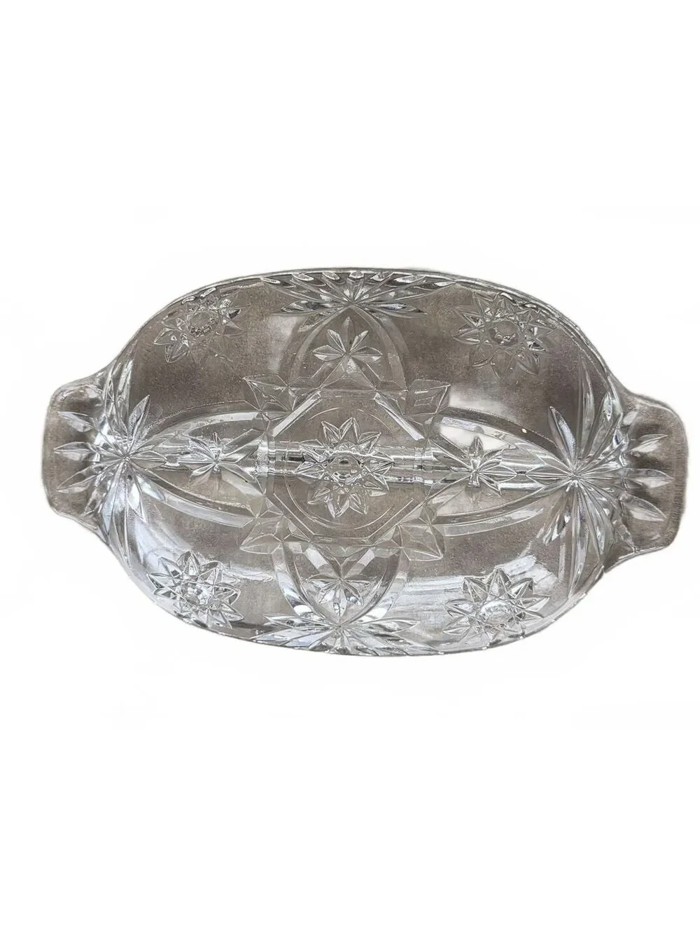 Vintage Anchor Hocking American Prescut Divided Relish Dish